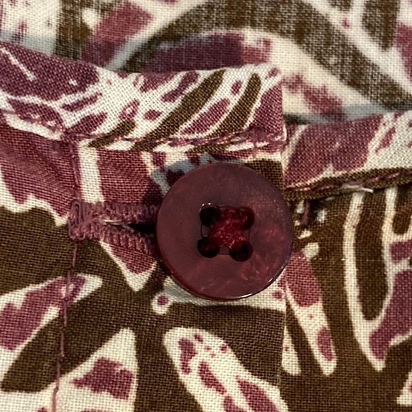 Columbia blouse cotton palm tree mauve 2X - Picture 17 of 17